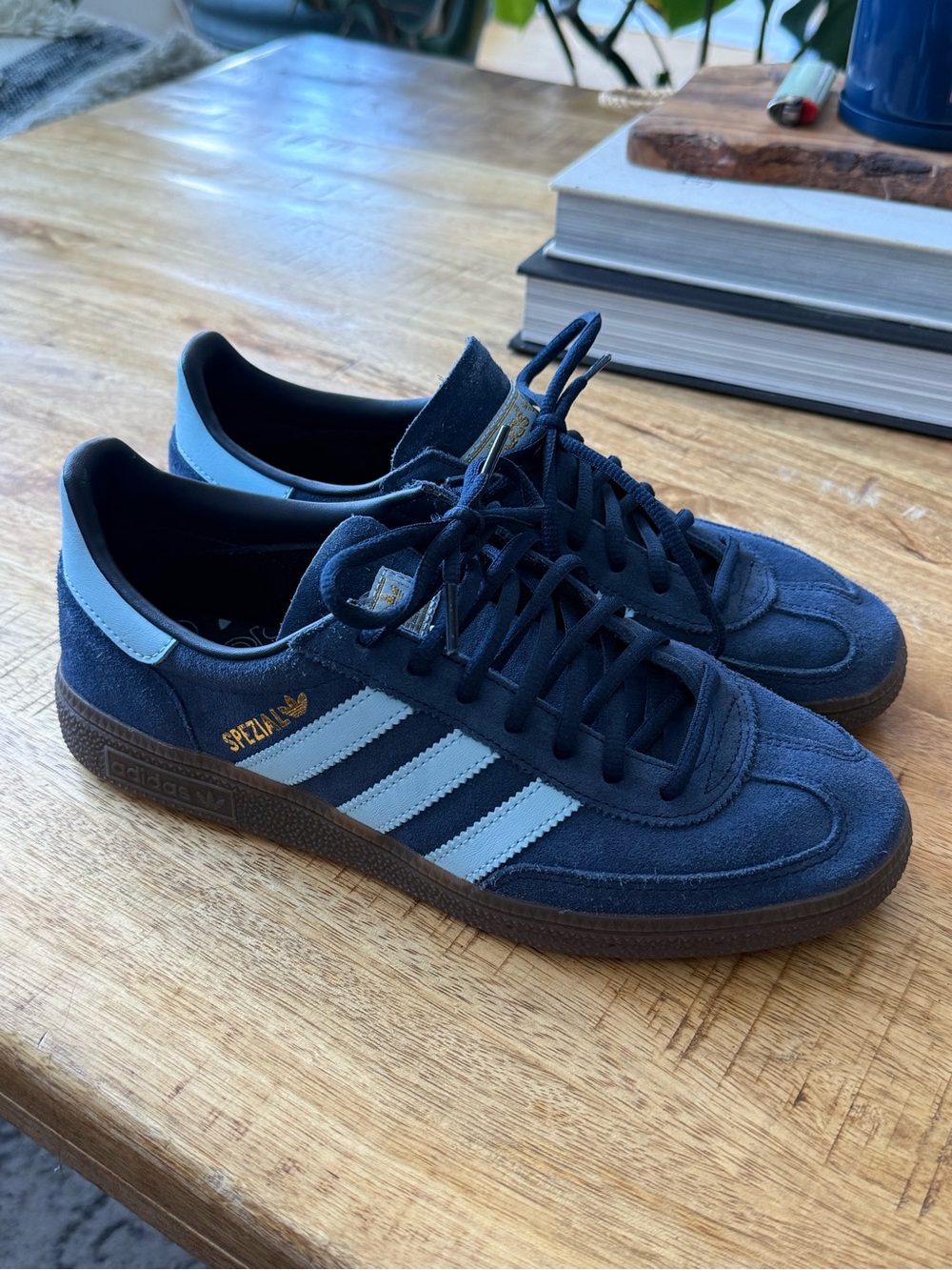 adidas Handball Spezial Shoes — Navy with Light Blue Womens 9.5 - Picture 5 of 13